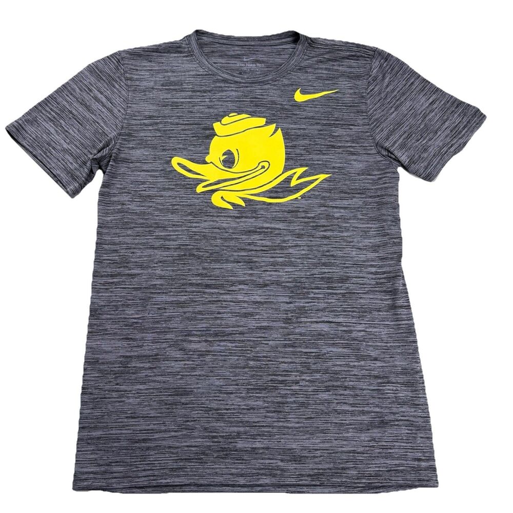 Oregon Ducks Nike Dri-fit Puddles Mascot Sz Small t-Shirt Gray Nike Swoosh -